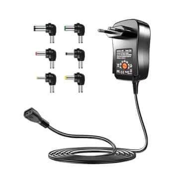 MG Charger univerzalni podesivi adapter za napajanje 3-12V, 30W, crni