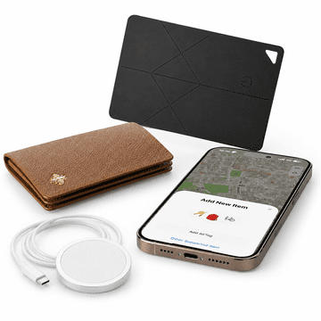 VYZIO® Pametna GPS kartica za praćenje novčanika i prtljage, IP67 vodootporna, bežično punjenje, Apple Find My/Android Find Hub | FINDMEPRO