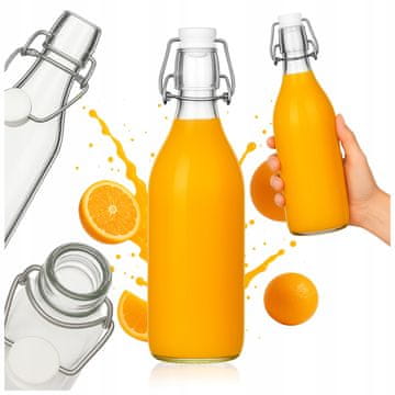 Okrugla boca s kopčom - 1000 ml