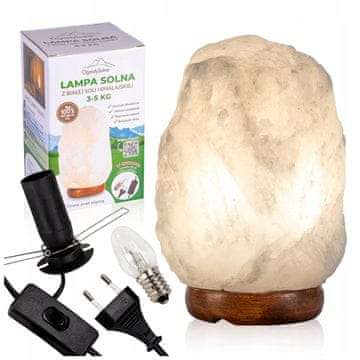 GR 3-5 kg himalajska solna lampa, ionizator zraka - bijela
