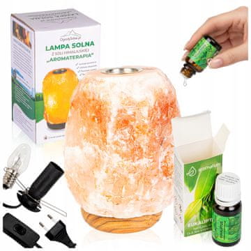 GR AROMATERAPIJA SLANA LAMPA + PRIRODNO ETERIČNO ULJE EUKALIPTUSA 12 ml