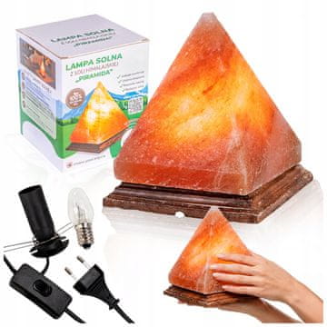 Prirodna solna lampa piramida od himalajske soli, ionizator