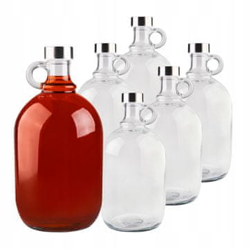 Komplet od 6x galon 2 l s poklopcem