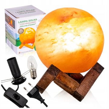 GR Slana lampa - kugla u stalku od prirodne himalajske soli - ionizator