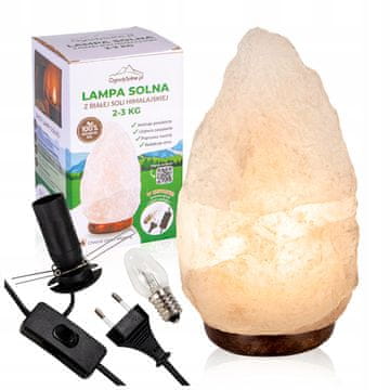 Solična lampa 2-3 kg bijela - himalajska prirodna sol - ionizator zraka