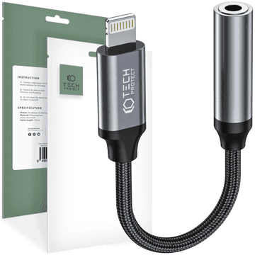 Tech-protect Tech-Protect Ultraboost Lightning Adapter Za Mini Jack 3,5 Mm Za Apple