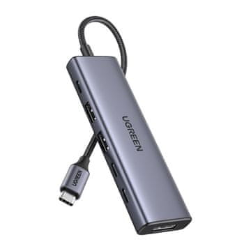 Ugreen Ugreen 6-Portni Usb-C Hub S Displayport 4K I Pd100W Za Prijenosna Računala