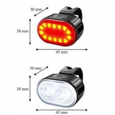 Verkgroup LED set svjetala za bicikl, 200 lm, do 20 sati (RC-K-1450)