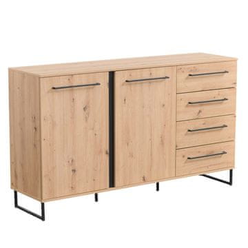 Homestyle4U Komoda, 159x92,5x42 cm, smeđa