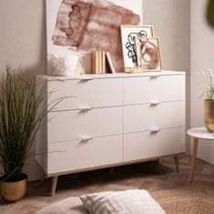 Homestyle4U Komoda, 120x40x86,5 cm, bijela