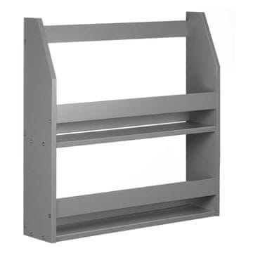 Homestyle4U Zidna polica, 63,6x60x15,5 cm, siva