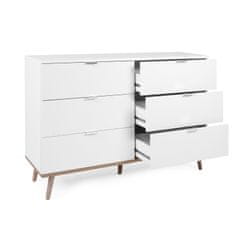 Homestyle4U Komoda, 120x40x86,5 cm, bijela