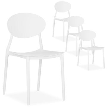 Homestyle4U Vrtna stolica set, 41x80.5x51 cm, bijela, plastika