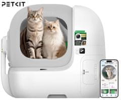 PetKit Purobot Max Pro 2 pametni automatski toalet za mačke, AI kamera, Wifi, Triple sustav za neutralizaciju mirisa, 66x60x54cm, sivi