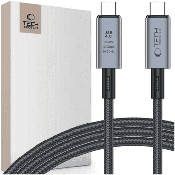 Tech-protect UltraBoost Max USB-C kabel za brzi prijenos 8K 40Gbps PD240W, 200 cm