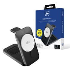 3MK Bežični punjač 3-u-1 15W Qi2 za iPhone s MagSafe
