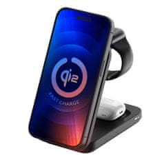 3MK Bežični punjač 3-u-1 15W Qi2 za iPhone s MagSafe