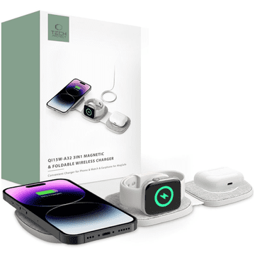Tech-protect Tech-Protect Qi15W-A32 3U1 Bežični Punjač Za Magsafe Iphone 11 12 13