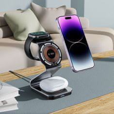 Tech-protect Tech-Protect Qi Punjač Za Magsafe Apple Watch Iphone Airpods 3-U-1 Stanica