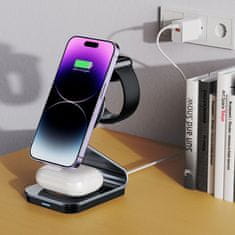 Tech-protect Tech-Protect Qi Punjač Za Magsafe Apple Watch Iphone Airpods 3-U-1 Stanica