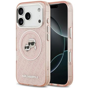 Karl Lagerfeld Karl Lagerfeld Futrola Iml S Šljokicama Karl & Choupette Logo Glave Magsafe