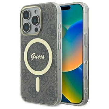 Guess GUHMP16LH4STW iPhone 16 Pro 6.3" smeđa/smeđa tvrda futrola IML 4G MagSafe