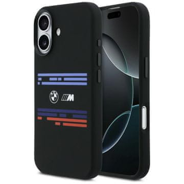Bmw M silikonska vodoravna MagSafe maskica za iPhone 17 crna