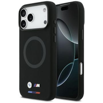 Bmw M silikonska MagSafe maskica s logom za iPhone 17 Pro Max crna