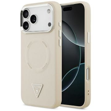 Guess Triangle Logo MagSafe maskica za iPhone 17 Pro bež