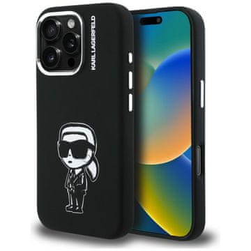 Karl Lagerfeld silikonska maskica Karl Sketch MagSafe za iPhone 16 Pro Max crna