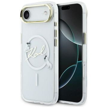 Karl Lagerfeld IML Choupettes Karl Script Logo MagSafe maskica za iPhone Air prozirna