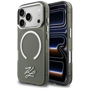 Karl Lagerfeld IML KL Script Logo MagSafe maskica za iPhone 17 Pro crna