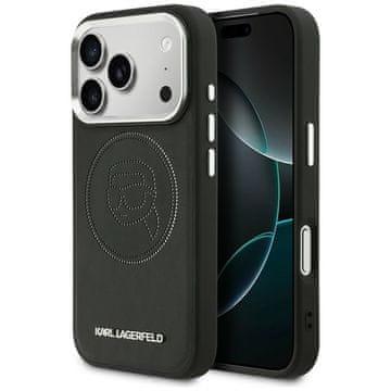 Karl Lagerfeld K Head Point Logo MagSafe maskica za iPhone 17 Pro crna
