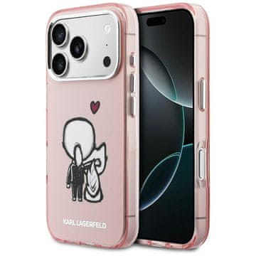 Karl Lagerfeld Karl & Choupette stražnja MagSafe maskica za iPhone 17 Pro roza