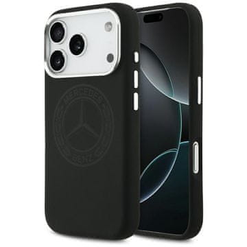 MERCEDES Silikonska maskica MagSafe s vintage logotipom a za iPhone 17 Pro, crna