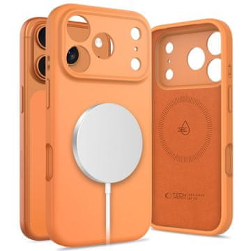 Tech-protect SILIKONSKA MAGSAFE FUTROLA ZA IPHONE 17 PRO MAX BOJA COSMIC ORANGE