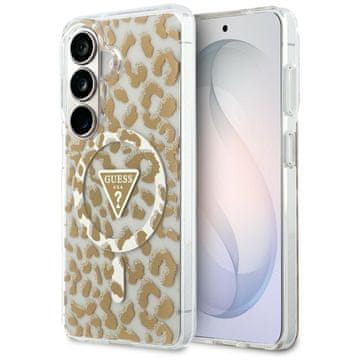 Guess IML Leopard Print Trokutasta MagSafe maskica za Samsung Galaxy S26 Smeđa