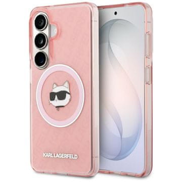Karl Lagerfeld IML Repeated Choupette MagSafe maskica za Samsung Galaxy S26 ružičasta