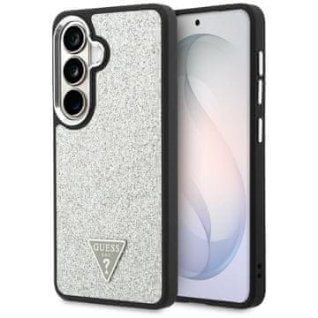 Guess fiksna glitter trokutasta MagSafe maskica za Samsung Galaxy S26 srebrna