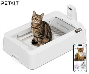 PetKit Purobot Crystal Duo pametni toalet za mačke, AI kamera, Wifi, dvostruka kontrola mirisa, 82x51x33cm, bijeli