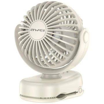 Awei F45 Mini stolni ventilator s kopčom 1200mAh bijeli