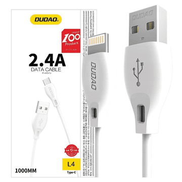DUDAO USB / Lightning kabel 2.4A 1m bijeli (L4L 1m bijeli)