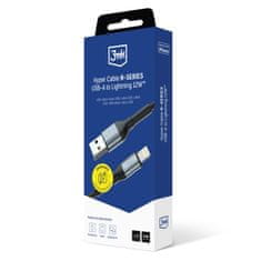 3M Dodaci - 3mk Hyper kabel N-SERIES A na Lightning 1m QC 3.0 5V/2.4A 12W Crni