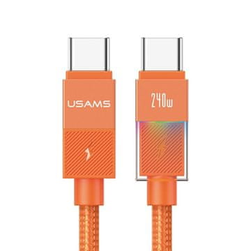 USAMS U93 240W USB-C na USB-C kabel 1,2 m narančaste boje