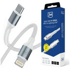 3MK Hyper kabel N-serije USB-C na Lightning 3m PD 3.0 9V/3A 27W bijeli