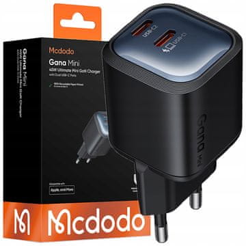 Mcdodo BRZI ZIDNI PUNJAČ ZA TELEFON 2X USB-C PD GAN 45W