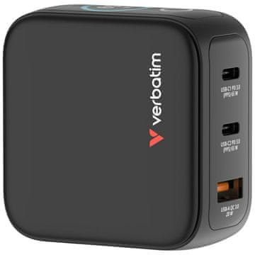 Verbatim Verbatim Mini Gan 65W Punjač S 2Xusb-C Pd I 1Xusb-A Za Prijenos Podataka