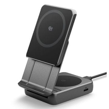 Spigen Spigen Ef302Moq Magnetski Punjač Za Magsafe 25W Qi 2.2 Za 2 Uređaja