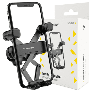 WOZINSKY Gravity držač za telefon u automobilu crni (WCHBK7)