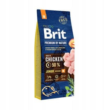 Brit Suha hrana za pse Premium By Nature Junior M 15 kg